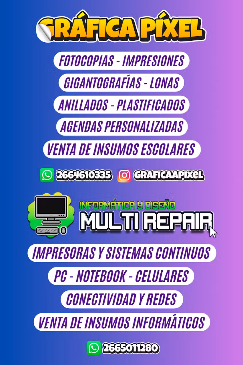 Informática MultiRepair Grafica Pixel