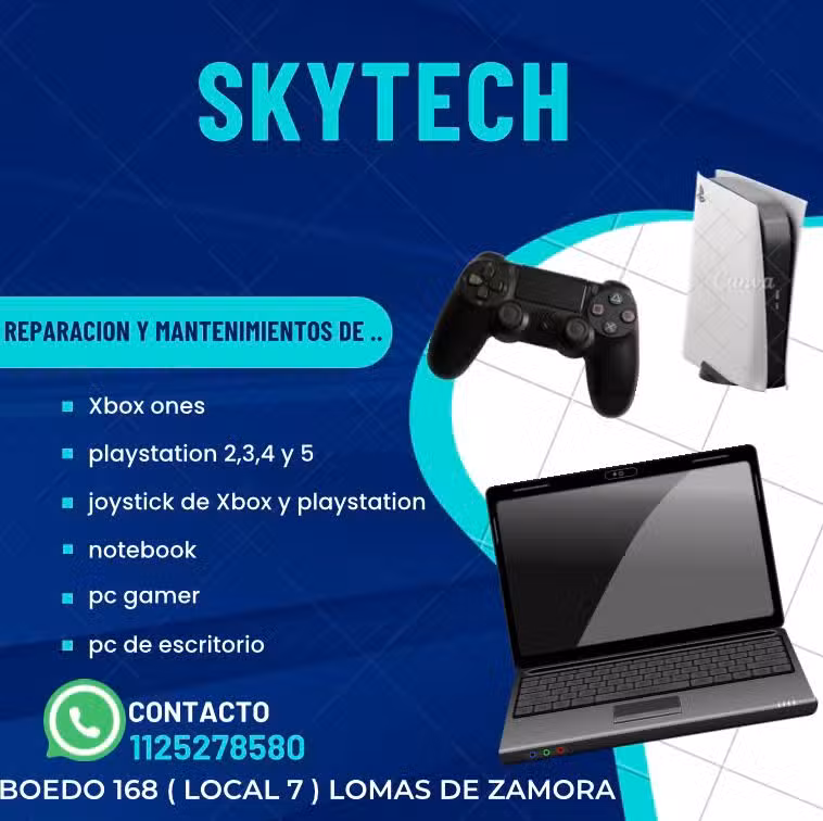 Skytech computación reparación Pc gamer notebook Ps4 Playstation